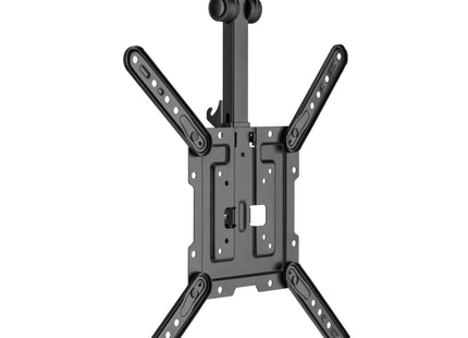 ProperAV Retractable Fold-Up Ceiling TV Bracket (23" - 55" / 20kg Capacity / VESA Max. 400x400) - Black