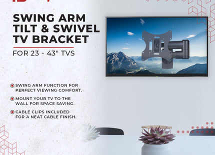 ProperAV TV Wall Bracket (23" - 43" / 30kg Capacity / VESA Max. 200x200)