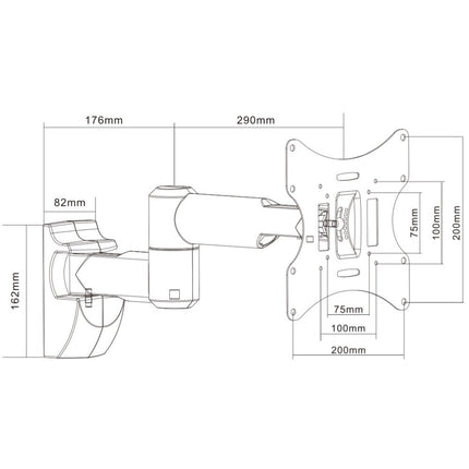 ProperAV TV Wall Bracket (23" - 43" / 30kg Capacity / VESA Max. 200x200)