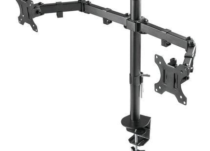 ProperAV Desk Monitor Mount 17" - 32" Dual Swing Arm VESA Max 100x100