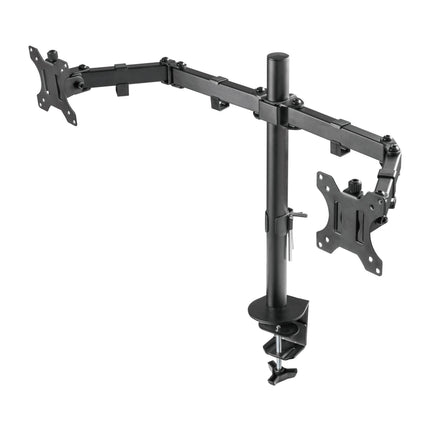 ProperAV Desk Monitor Mount 17" - 32" Dual Swing Arm VESA Max 100x100