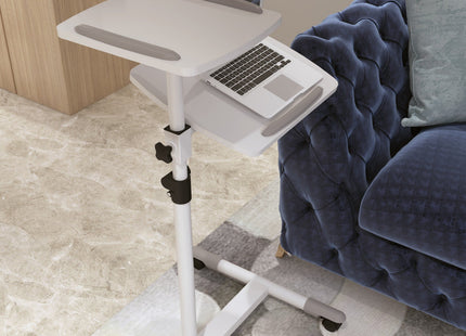 ProperAV Mobile Desk Workstation & Projector Stand - White