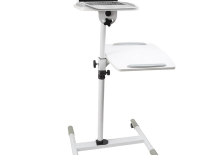 ProperAV Mobile Desk Workstation & Projector Stand - White
