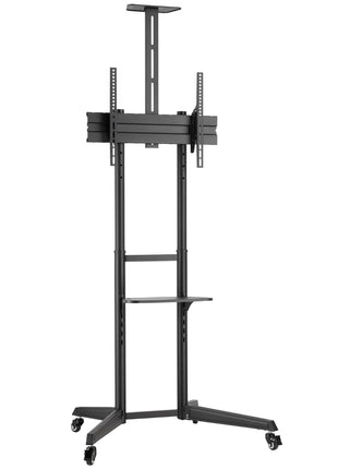 ProperAV Mobile TV Trolley Stand on Wheels for 37" - 70" Screens (50kg Capacity / VESA Max. 400x600)