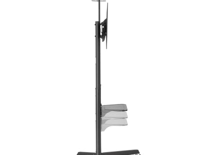 ProperAV Mobile TV Trolley Stand on Wheels for 37" - 70" Screens (50kg Capacity / VESA Max. 400x600)