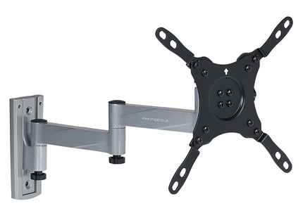 ProperAV TV Wall Bracket for Motorhome / RV / Caravan / Boat (13" – 43” / 15kg Capacity / VESA Max. 200x200) – Silver