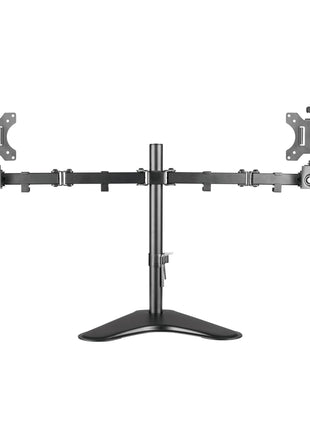 ProperAV Desk Monitor Mount 17" - 34" Dual Swing Arm Freestanding Base VESA Max 100x100