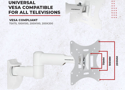 ProperAV TV Wall Bracket (23" - 43" / 30kg Capacity / VESA Max. 200x200)