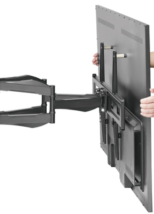 ProperAV TV Wall Bracket (37" - 75" / 45kg Capacity / VESA Max. 600x400) - Black