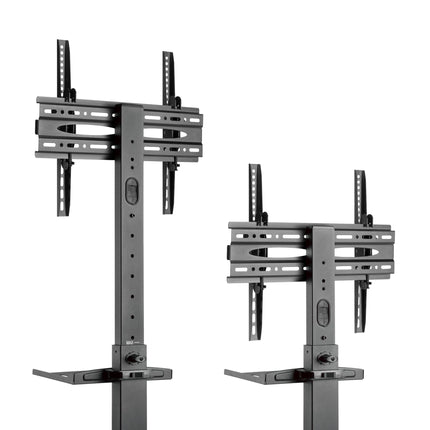 ProperAV Mobile TV Trolley Stand on Wheels for 32" - 55" Screens (35kg Capacity / VESA Max. 400x400)