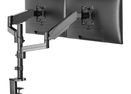 ProperAV Desk Monitor Mount 17" - 32" Extra Height Dual Articulated Swing Arm VESA Max 100x100