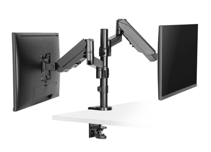 ProperAV Desk Monitor Mount 17" - 32" Extra Height Dual Articulated Swing Arm VESA Max 100x100
