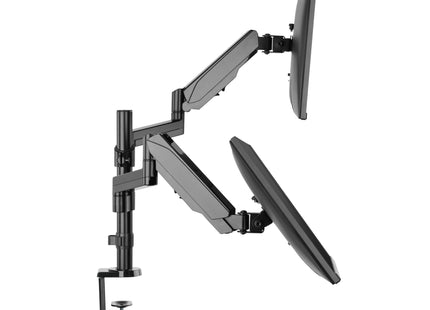 ProperAV Desk Monitor Mount 17" - 32" Extra Height Dual Articulated Swing Arm VESA Max 100x100