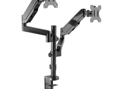 ProperAV Desk Monitor Mount 17" - 32" Extra Height Dual Articulated Swing Arm VESA Max 100x100