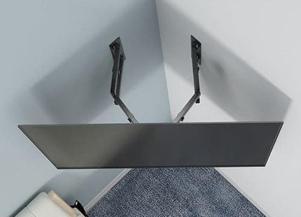 ProperAV Corner TV Wall Bracket (23" - 55" / 45kg Capacity / VESA Max. 400x400) - Black