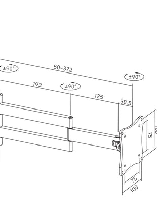 ProperAV TV Wall Bracket (13" - 28" / 15kg Capacity / VESA Max. 100x100)