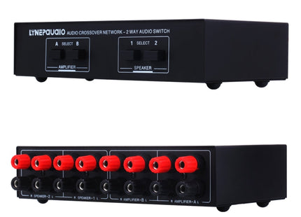 B822 Passive Speaker Switch 2 Channel Power Amplifier Audio Switch Loudspeaker,  2 Input and 2 Output