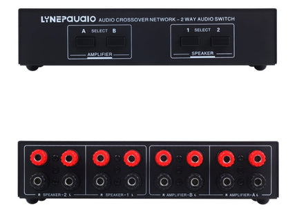 B822 Passive Speaker Switch 2 Channel Power Amplifier Audio Switch Loudspeaker,  2 Input and 2 Output