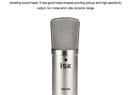 ISK BM-800 Sound Recording Microphone Condenser Mic for Studio and Broadcasting, BM-800