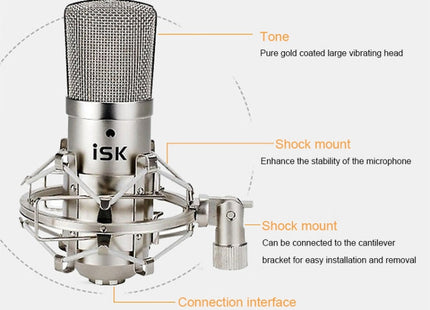 ISK BM-800 Sound Recording Microphone Condenser Mic for Studio and Broadcasting, BM-800
