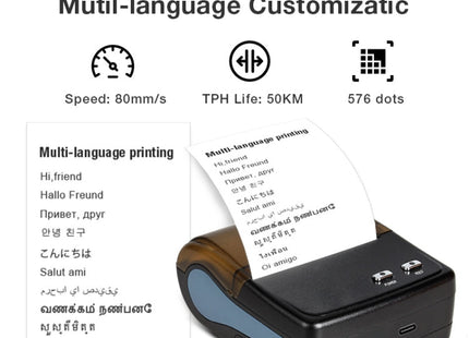 QS-8001 Portable 80mm Bluetooth POS Receipt Thermal Printer, QS-8001