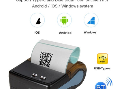 QS-8001 Portable 80mm Bluetooth POS Receipt Thermal Printer, QS-8001