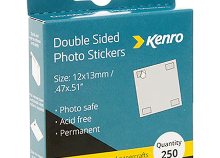 Kenro Double Sided Adhesive Tabs for Traditional Albums - 250pcs
