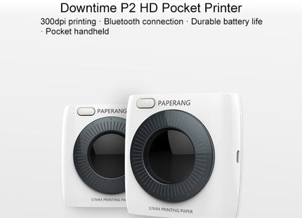 PAPERANG P2 Portable Bluetooth Printer Thermal Photo Phone Wireless Connection Printer, P2 White
