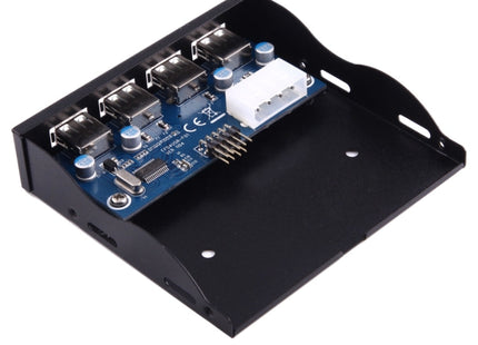 3.5 inch Floppy Expansion Bay Front Panel 4 Ports USB 2.0 HUB  Adapter Connector