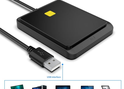 Rocketek CR317 USB 2.0 SIM  / ID / CAC Smart Card 2 in 1 Card Reader