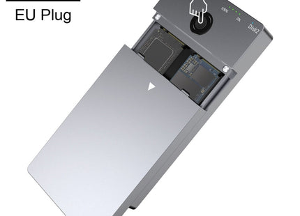 Rocketek ME921 USB3.1 Gen2 Dual M.2 Solid State Drive Box NVMe Docking Station, EU Plug, EU Plug