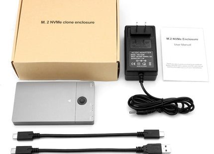 Rocketek ME921 USB3.1 Gen2 Dual M.2 Solid State Drive Box NVMe Docking Station, EU Plug, EU Plug