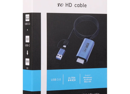 V05E USB 3.0 + USB-C / Type-C to HDMI Adapter Cable