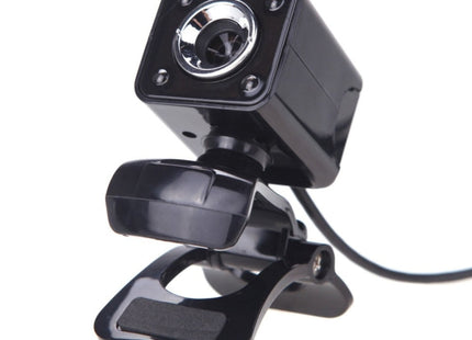 A862 360 Degree Rotatable 480P WebCam USB Wire Camera with Microphone & 4 LED lights for Desktop Skype Computer PC Laptop, Cable Length: 1.4m
