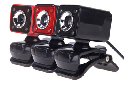 A862 360 Degree Rotatable 480P WebCam USB Wire Camera with Microphone & 4 LED lights for Desktop Skype Computer PC Laptop, Cable Length: 1.4m