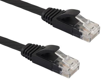 3m CAT6 Ultra-thin Flat Ethernet Network LAN Cable, Patch Lead RJ45 (Black)