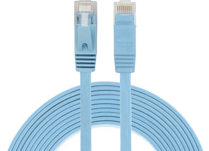 3m CAT6 Ultra-thin Flat Ethernet Network LAN Cable, Patch Lead RJ45 (Blue)