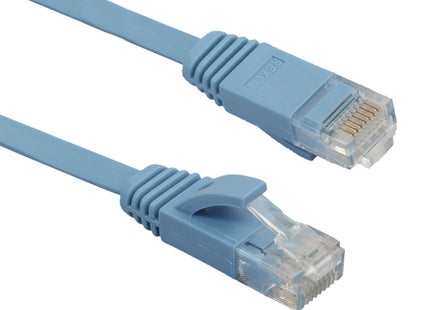 3m CAT6 Ultra-thin Flat Ethernet Network LAN Cable, Patch Lead RJ45 (Blue)