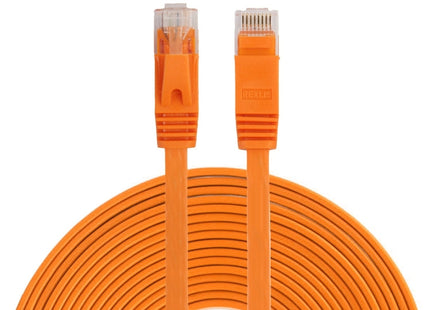 10m CAT6 Ultra-thin Flat Ethernet Network LAN Cable, Patch Lead RJ45, Length: 10m