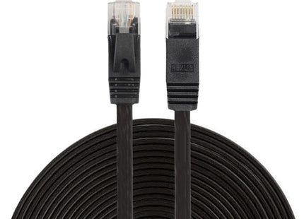 15m CAT6 Ultra-thin Flat Ethernet Network LAN Cable, Patch Lead RJ45