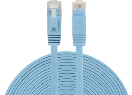 15m CAT6 Ultra-thin Flat Ethernet Network LAN Cable, Patch Lead RJ45