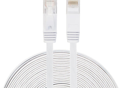 15m CAT6 Ultra-thin Flat Ethernet Network LAN Cable, Patch Lead RJ45
