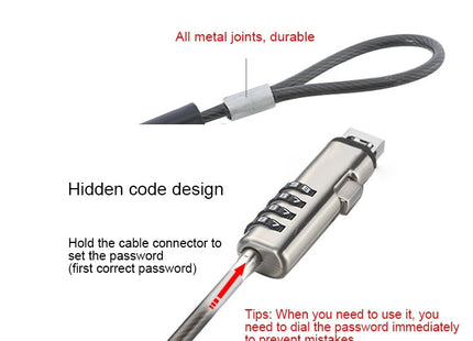 Universal USB Interface Laptop Security Lock, USB Interface