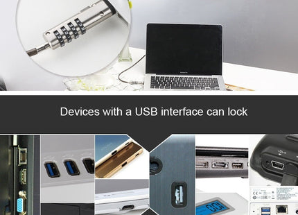Universal USB Interface Laptop Security Lock, USB Interface
