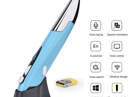 PR-06S 4-keys Smart Wireless Optical Mouse with Stylus Pen Function, Support Voice Operation / Translation (Blue)