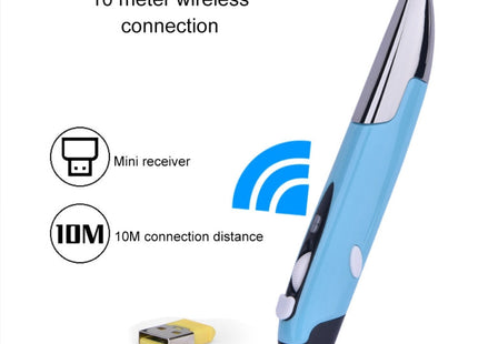 PR-06S 4-keys Smart Wireless Optical Mouse with Stylus Pen Function, Support Voice Operation / Translation (Blue)