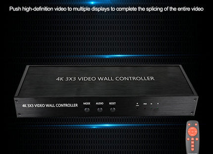 NK-BT88 4K 3X3 HDMI Video Wall Controller Multi-screen Splicing Processor with Remote Controller, EU Plug, EU Plug
