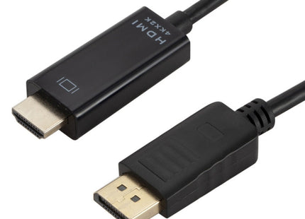 4K x 2K DP to HDMI Converter Cable, Cable Length: 1.8m(Black)