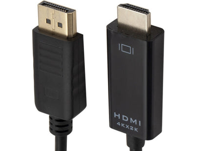4K x 2K DP to HDMI Converter Cable, Cable Length: 1.8m(Black)