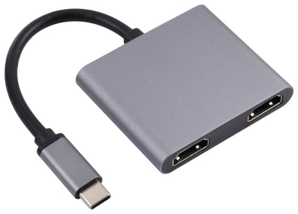 2 in 1 USB-C / Type-C to 2 x HDTV Ports HUB Adapter